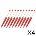 thumbnail image 1 of 4x10 Piezas Bolígrafos Creativos Con Cuentas Bolígrafo Rollerball DIY Para Dibujar Regalo Examen Repuesto Rojo, 1 of 8