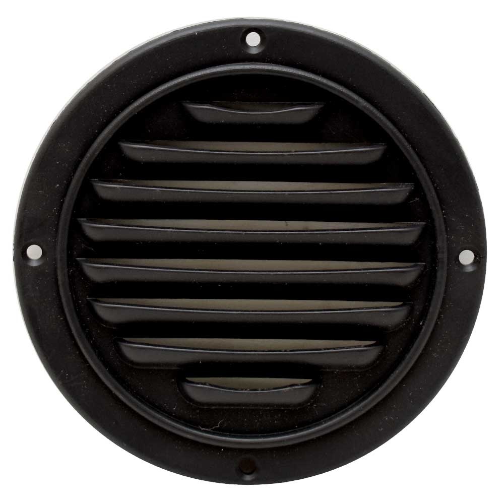 Boat Blower Vent Cover 4 Inch Black Plastic Matte