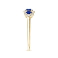 thumbnail image 3 of Angara Natural 0.33 Ct. Blue Sapphire with Blue Sapphire Classic Ring in 14K Yellow Gold for Women (Ring Size: 3), 3 of 9
