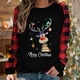 thumbnail image 1 of Pntutb - Camiseta holgada con estampado de moda para mujer, blusa de manga larga, cuello redondo, tops casuales Pntutb Pntutb-1618, 1 of 8