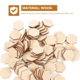 thumbnail image 4 of Oraceous 50pcs Unfinished Wood Hexagon Cutouts Shapes Wood Honeycomb Pieces Wood Tile Wood Discs Slices for DIY Crafts 22.5mm, 4 of 10