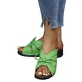 thumbnail image 5 of Up to 25% off Women's Sandals, Xunlbb Women's Summer Plus Wedge Heels Solid Color Fish Mouth Beach Slippers(Green,Size:39), 5 of 9