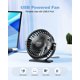 thumbnail image 4 of Ventilador de escritorio TriPole alimentado por USB, 3 velocidades, 11 cm, cable de 1,5 m, 4 of 8