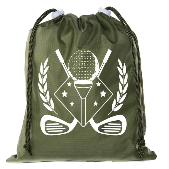 Mato & Hash Mini Drawstring Golf Bags | Golf Favor Bags for Leagues 6 Moss