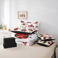 thumbnail image 4 of YST , Dessin Animé Ladybug, Ensemble de Douillette, Sanctuaire de Faune, 7 Pcs, Format Simple, Rose Rouge, Fleur Florale, 4 of 4