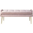 thumbnail image 3 of TOV Furniture Eileen Banc en Velours/acier Inoxydable 20.3"H Rose/or, 3 of 7