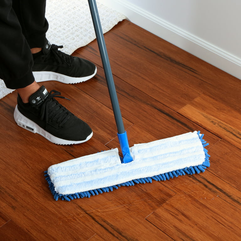 CLEANHOME Dust Mop for Floor Cleaning Microfiber Professional Dry & Wet  Flat Mops for Tile Floors with a Extra Chenille Refill Mopping Pad for  Hardwood,Tile,Marble Floor