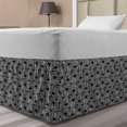 thumbnail image 1 of Abstract Bed Skirt, Modern Brush Stokes Pattern Messy Lines Grungy Monochrome Geometric Shapes, Elastic Bedskirt Dust Ruffle Wrap Around for Bedding Decor, 4 Sizes, Black and White, by Ambesonne, 1 of 2