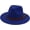 Blue, variant on Classic Wide Brim Women Men Fedora Hat with Belt Buckle Felt Panama Hat