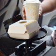 thumbnail image 1 of OULII 1Pcs Black Plastic Car Food Tray for Driving and Snack Holding, 1 of 8