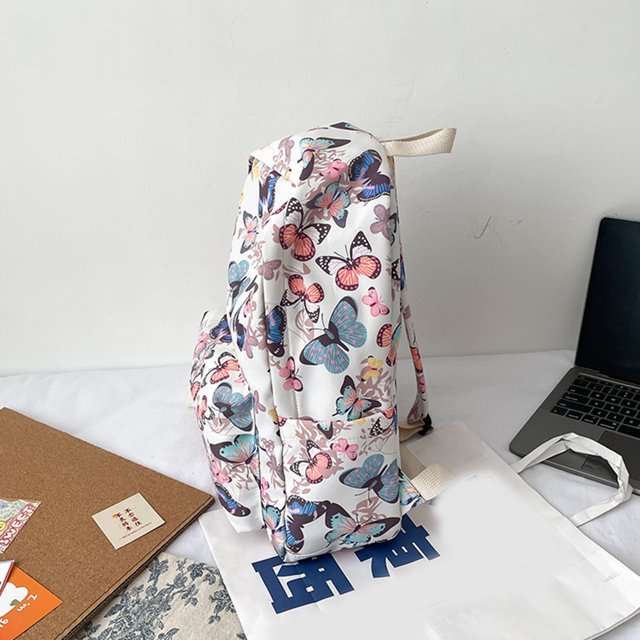 Bolsa Mochila de moda con estampado de mariposas, de hombro para estudiantes de Oxford para acampar al aire libre Ndcxsfigh Para Estrenar