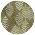 thumbnail image 2 of Addison Rugs Chantille Indoor/Outdoor Transitional Floral Olive Washable Round Rug, 8' x 8', 2 of 6