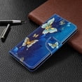 thumbnail image 4 of Dteck Case For Samsung Galaxy A51 4G (6.5 inch), Magnetic Patterned Folio PU Leather Wallet Case Card Slots Pocket Flip Stand Protective Phone Cover ,Gold and Blue Butterfly, 4 of 5