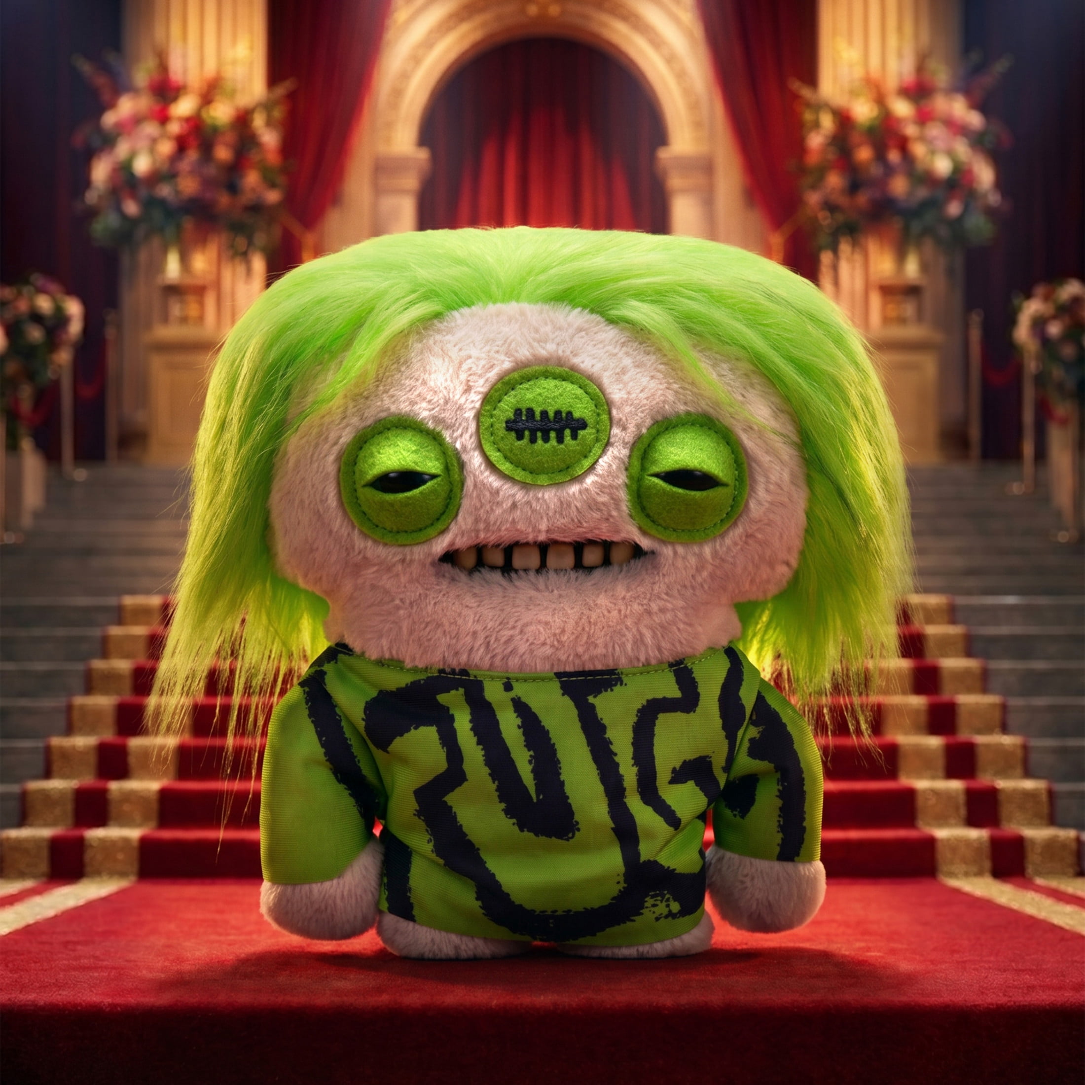 Fuggler Fugg Stars Series 2 9 Inch Plush Collectible Toy (Eyelish) by ZURU Featuring Funny Ugly Monster Design with Wild Expressions, Unique Personalities, and Chaotic Style for Fans and Collectors