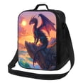 thumbnail image 5 of Insulated Lunch Bag, Reusable Portable Lunch Box With Shoulder Strap, Dragon Lunch Bag, Funny Cute Bento Lunchbox Cooler Thermal Meal Tote Kit, 5 of 6