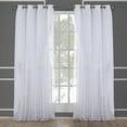 thumbnail image 3 of Yipa 1 Curtain Panel,Double Layer Blackout Window Curtain,Grommet Room Darkening Curtain,Solid Color Eyelet Ring Top Window Drapes White Width:52"x Length:84", 3 of 3