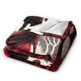 thumbnail image 3 of DouZhe Ultra-Soft Micro Fleece Lightweight Flannel Bed Blanket, Little Red Riding Hood Print Cozy Warm Throw Blankets, 40"x30", 3 of 6
