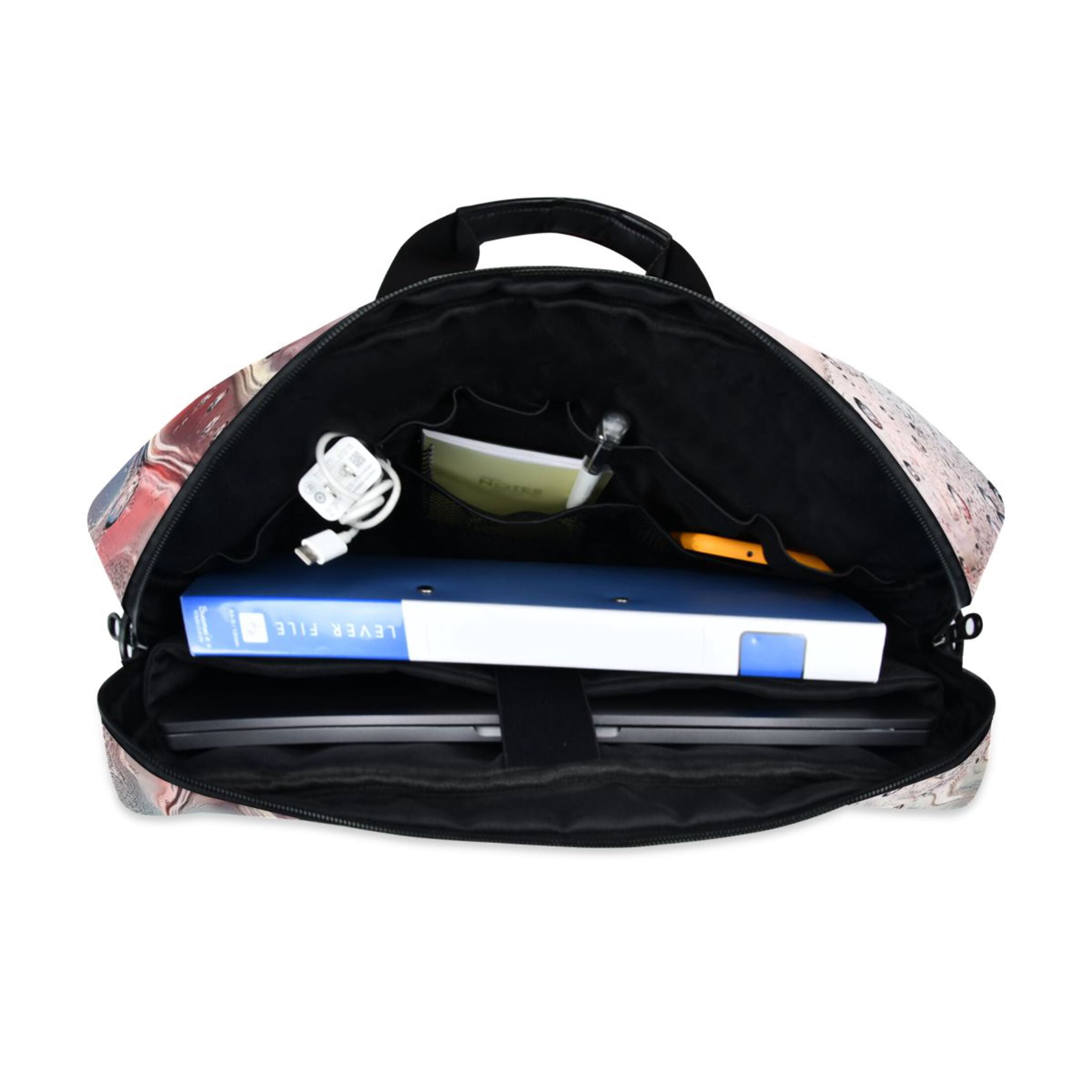 16" Laptop Tote Bag Laptop Sleeve Case Computer Briefcase for Work & Travel Liquid Metal and Water Painting