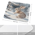 thumbnail image 2 of Winter Decor Rabbit Printed Mouse Pad, 10"x12", Square Mouse Pad, Cloth with Rubberized Base, Standard, 2 of 8