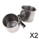 thumbnail image 1 of Vasos de alimentación para pájaros de acero inoxidable con fijación segura , Como muestra la imagen, 2 piezas, 1 of 8