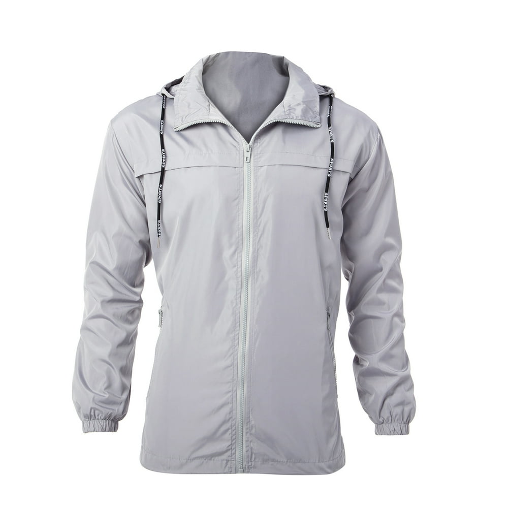 SAYFUT Men's Big And Tall Rain Jacket Cycling Running Packable