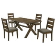 thumbnail image 3 of Coaster Alston 5-Piece Rectangular Dining Table Set, Knotty Nutmeg, 3 of 12