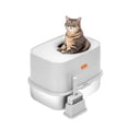 thumbnail image 4 of Furrbby Stainless Steel Sifting Litter Box with Lid for Big & Multi Cat, Easy Clean, with Scoop, Grey, 4 of 11