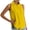 Yellow, variant on Women's Casual Sleeveless Button-Up Shirt Solid Color Square Neck Top Spring Summer Fashion Blouse Vacation Party Comfy Basic Tops, Yellow XL