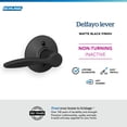 thumbnail image 3 of Schlage F170DEL622LH Delfayo Lever with Standard Trim One Sided Non-Turning Dummy Door Handle, Matte Black, 3 of 5