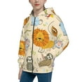 thumbnail image 2 of Pofeuu Animals Print Teenage Zipper Hoodie Sweatshirts Hooded Casual Jackets With Pocket For Boys Girls-Small, 2 of 6