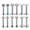 Silver, variant on 12Pcs 16G Stainless Steel Stud Ears Lip Labret Piercing Barbell Studs