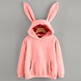 thumbnail image 2 of Bibifish Womens Hoodies Bunny Ear Hood Design Drawstring Detail With Pocket Relaxed Fit Casual Loungewear Parties Adorable Cute Daily Wear Hoodies, 2 of 5