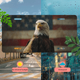 thumbnail image 5 of 1 Pcs 2D Flat License Plate Covers & Frames, Bald Eagle Against For Decorative Front, Waterproof For Decoration Aluminum License Plate Covers & Frames Cover For Men Women, 12" X 6", 5 of 7