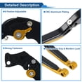 thumbnail image 4 of Palancas de freno y embrague cortas/largas únicas para KTM 390 Duke 19-23, palanca de freno ajustable en 6 posiciones, aleación de aluminio, mango negro con extremo dorado, 4 of 7