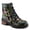 BLUE MULTI, variant on L'Artiste Fantastic Booties for Women - Floral Hand Painted Womens Ankle Boots Low Heel - Everyday Wear Leather and Textile Western Booties