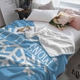 thumbnail image 3 of Hello Winter Throw Flannel Blanket 40x60In Snowflake Blue Super Soft Cozy Bed Blanket, Lightweight Plush Fuzzy Bed Throw for Bedroom Sofa Couch Living Room, 3 of 4