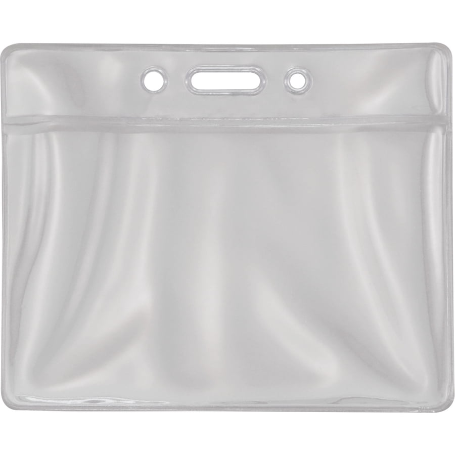 Advantus, AVT75683, Vinyl ID Badge Holders, 50 / Pack, Clear