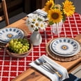 thumbnail image 4 of Table Runner Moroccan Pattern Table Decoration for Kitchen Dinning Geometric Trellis Red Table Decoration for Indoor Outdoor Party Wedding Decor 13x72 Inch, 4 of 7