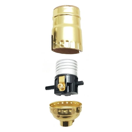 

B&P Lamp® Push-Thru Lamp Sockets (Imported) With Brass Plated Shell And Reg. Cap