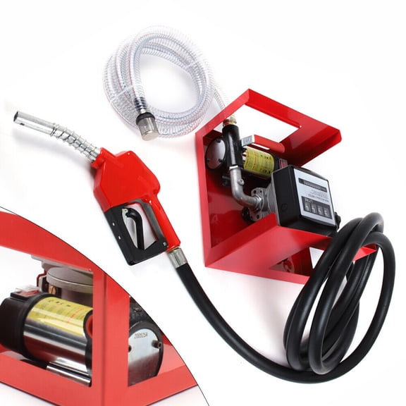 Miumaeov 12V DC 175W Electric Fuel Transfer Pump Kerosene Oil Pump Big Flow Rate With Fuel Meter Nozzle