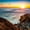 La Jolla Beach Sunset, variant on Elephant Stock Barbados Beach Sunset Wall Art - Horizontal Multi Panel Canvas - Living Room Wall Decor - Beach Multi Panel - Brown And Yellow Decor - 52" x 32"