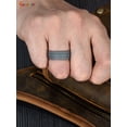 thumbnail image 6 of Spencer Pack of 7 Silicone Wedding Ring for Women Men, Comfortable and Durable Rubber Wedding Bands for Athletes Crossfit Workout "Size 10", 6 of 7