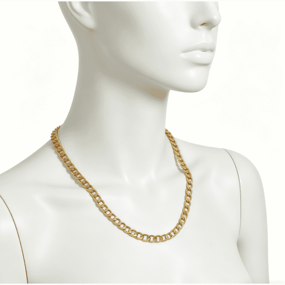 10K Gold Filled Chain Necklace 4mm 20 Inch Unisex