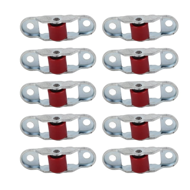 Polea de Puerta Corredera Roller de Polea, Polea Deslizante de 12 mm Hardware de PlásTiCO de Acero inoxidable de una sola rueda con base para el gabinete