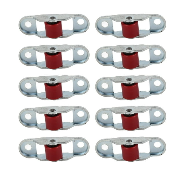Polea de Puerta Corredera Roller de Polea, Polea Deslizante de 12 mm Hardware de PlásTiCO de Acero inoxidable de una sola rueda con base para el gabinete