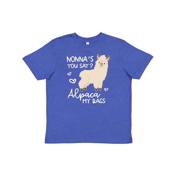 Inktastic Nonna's You Say Alpaca My Bags Youth T-Shirt