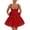 A-Red107, variant on Corset Mini Dress for Women Wide Straps Glitter Mesh Fabric Back Bow Detail Flared Skirt Homecoming Dresses