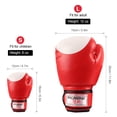 thumbnail image 4 of Graflsoa Gants de Boxe Rouges Premium 12oz, Cuir PU de Haute Qualité avec Rembourrage Épais pour Protection et Confort Ultimes, Design Respirant pour Paumes Sèches, Support de Poignet Ajustable pour Ajustement Sécurisé, 4 of 6