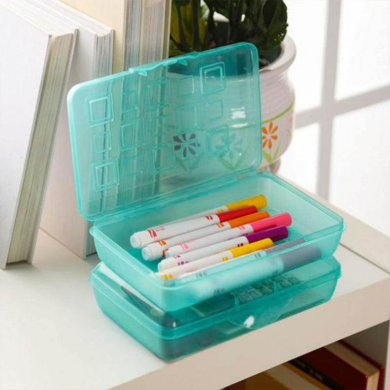 Transparent Plastic Pencil Case Pen Box Kids Gift Office School Supplies