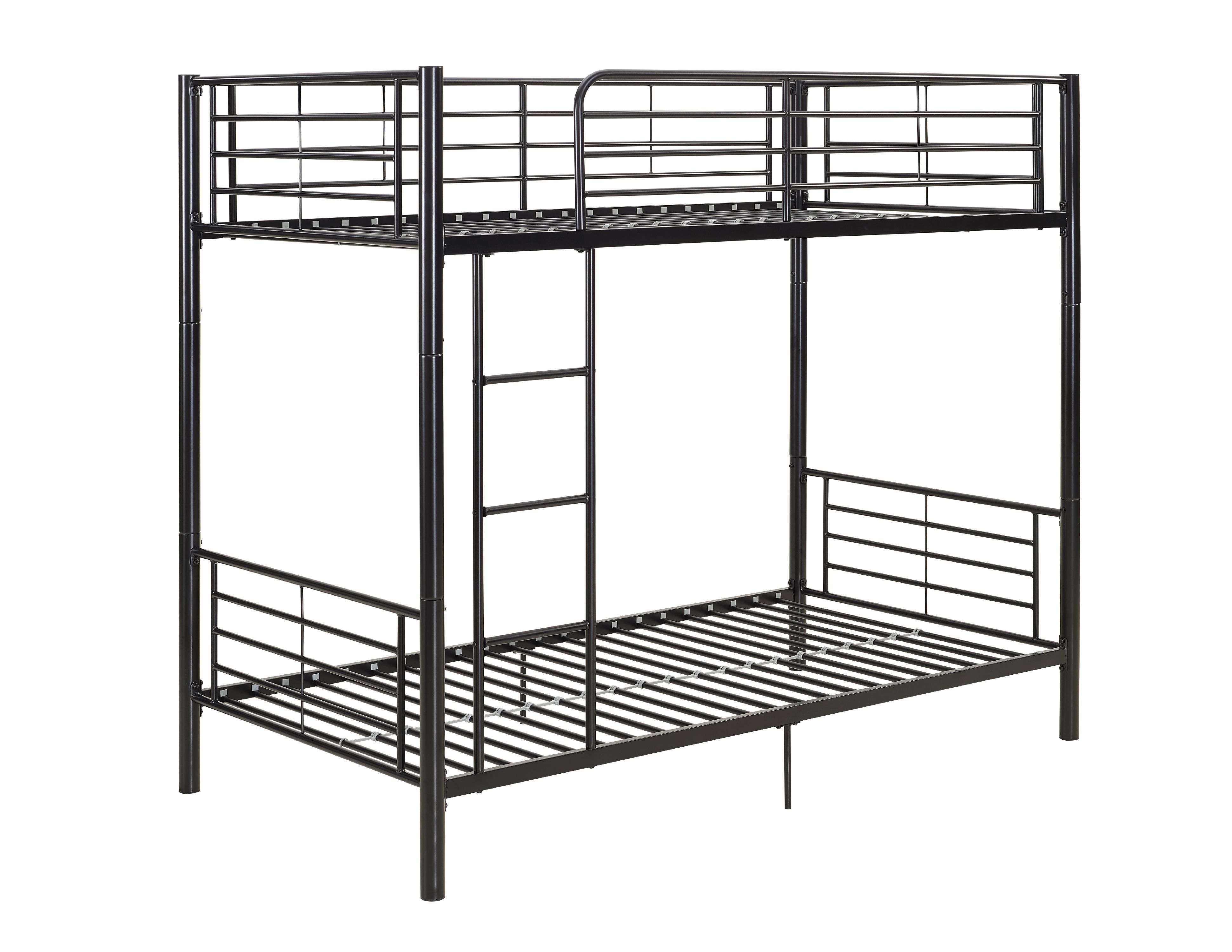 Premium Twin Over Twin Black Metal Bunk Bed by Manor Park - image 4 of 6